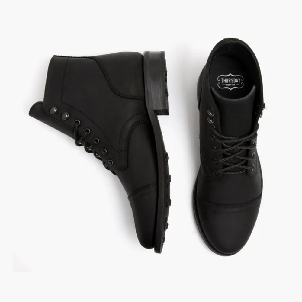 Women's Thursday Boots, Captain, Size 9.5, Matte Black - Picture 3 of 6